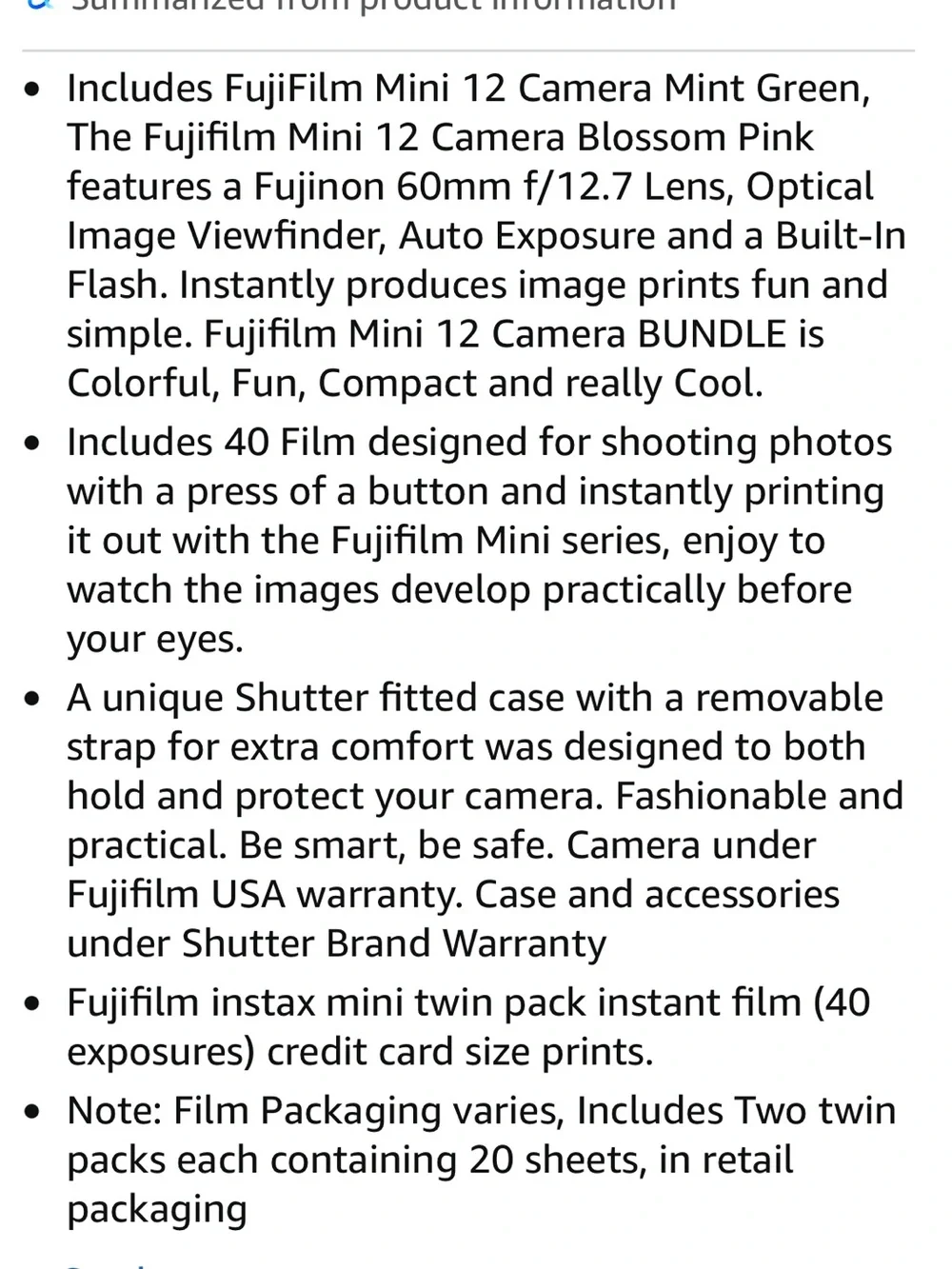 Fujifilm instax mini 12 Instant Camera - Mint EUC with box